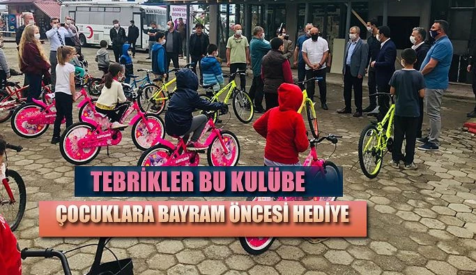 ÇOCUKLARA BAYRAM ÖNCESİ BİSİKLET HEDİYESİ