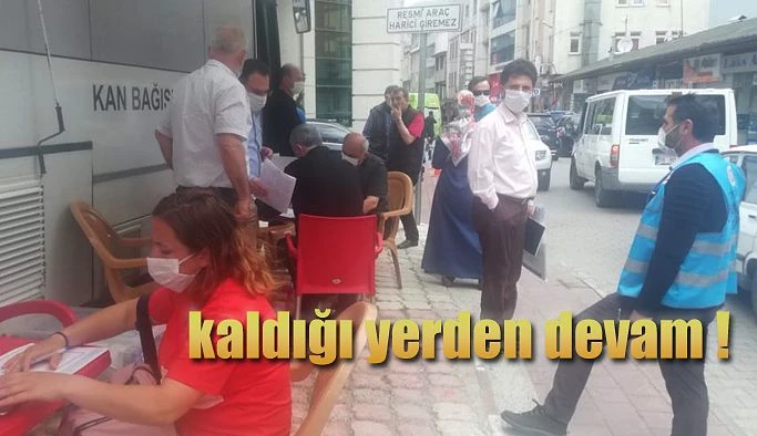 KIZILAY KAN BAĞIŞI KAMPANYASINA KALDIĞI YERDEN DEVAM EDİYOR