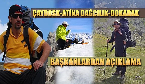 Rize’de Dağcılık ce Doğa Sporları Kulübü Başkanlarından açıklama