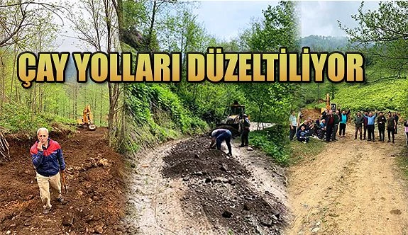 Yaş çay sezonu başlamasına az süre kala çay hasadı taşıma yollarında iyileştirme