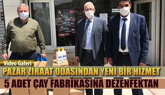 Ziraat Odasından Çay Fabrikalarına dezenfekte dağıtıldı.