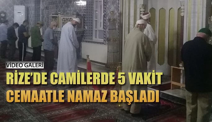 Rize’deki camiler 5 vakit ibadete açıldı