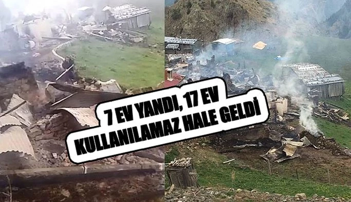 YANGIN: 17 ev kullanılamaz hale geldi