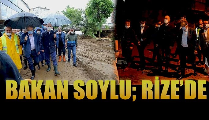 Bakan Soylu: Yaşanan Sel Felaketinin Ardından Rize’ye Geldi