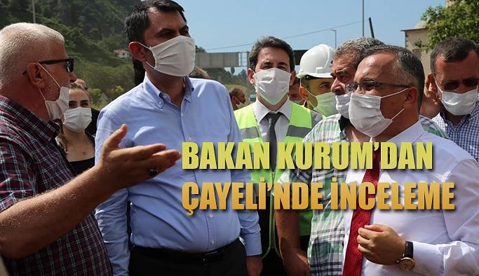 Çevre ve Şehircilik Bakanı Murat Kurum, Çayeli’inde İncelemelerde Bulundu