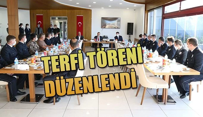 Rize İl Emniyet Müdürlüğü Terfi Töreni Gerçekleştirildi