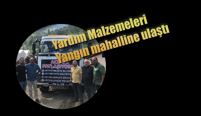 YARDIM MALZEMELERİ DOKUMACILAR KÖYÜNE ULAŞTIRILDI