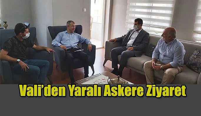 YARALI ASKERİ EVİNDE ZİYARET ETTİ