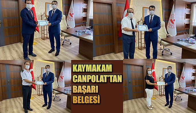 HOPA KAYMAKAMINDAN EĞİTİMCİLERE BAŞARI BELGESİ