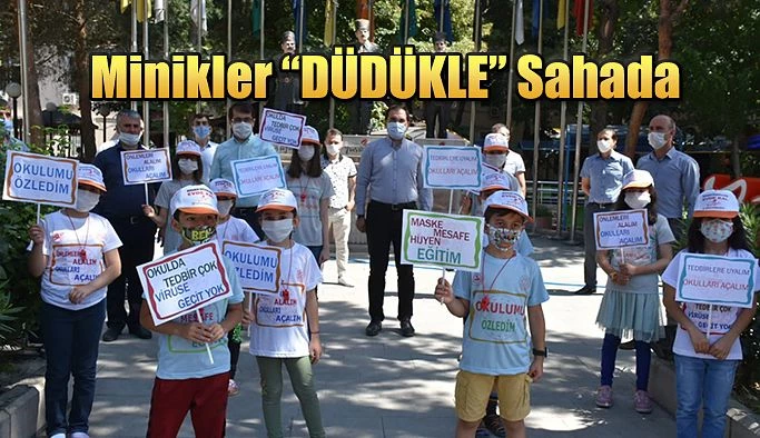 MİNİKLERDEN BÜYÜKLERİNE KIRMIZI DÜDÜKLÜ MESAJ