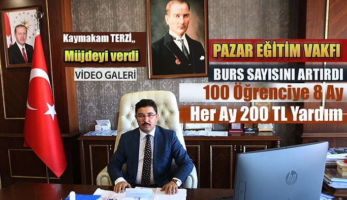 Pazar Eğitim Vakfı’ndan 100 öğrenciye burs