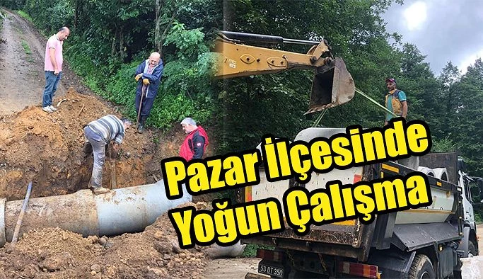 Pazar köylerinde bakım onarım çalışması