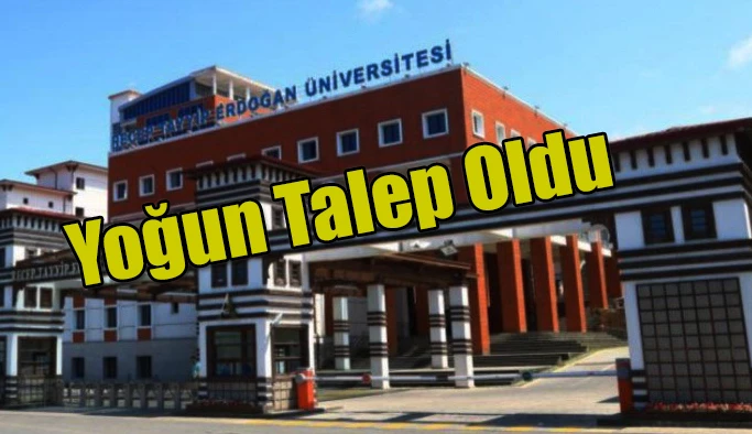 Recep Tayyip Erdoğan Üniversitesi (RTEÜ)nin lisansüstü programlarına yoğun talep oldu.