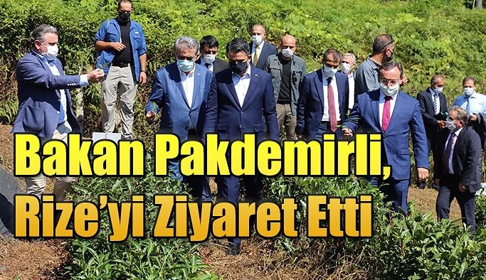 Tarım ve Orman Bakanı Bekir Pakdemirli, Rize’yi Ziyaret Etti