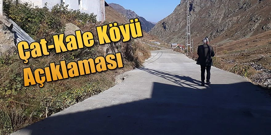 Çat-Kale Köyü Betonlama işi ile ilgili açıklama