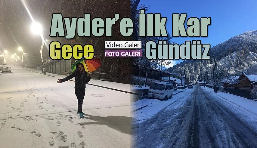 Ayder Yaylası’na kar yağdı