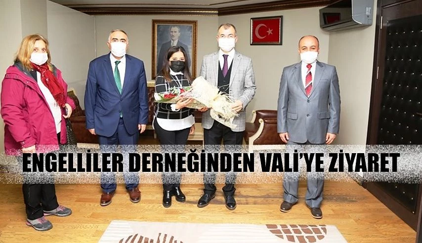 ENGELLİLER DERNEĞİNDEN VALİ DORUK’A ZİYARET