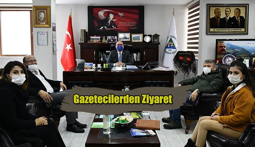 GAZETECİLERDEN BAŞKAN ELÇİN’E ZİYARET