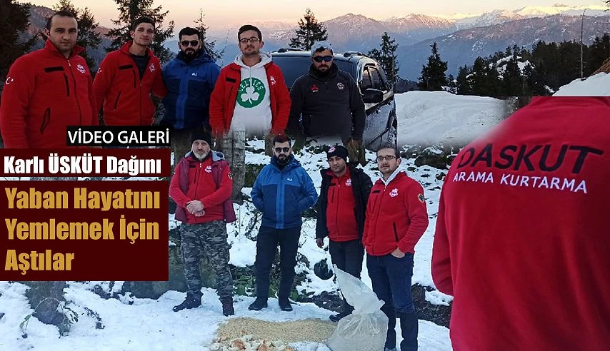 Karlı ÜSKÜT Dağı Yaban Hayvanları için aşıldı