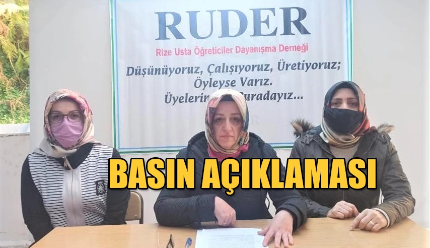 RUDER Başkanı Rüya TURANLI’dan basın açıklaması;