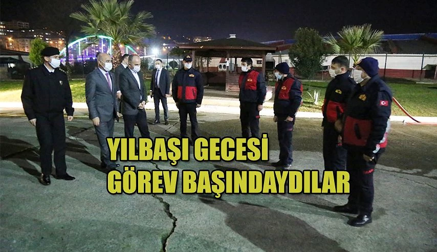 YILBAŞINDA GÖREV YAPAN POLİS, JANDARMA VE İTFAİYEYİ ZİYARET ETTİLER