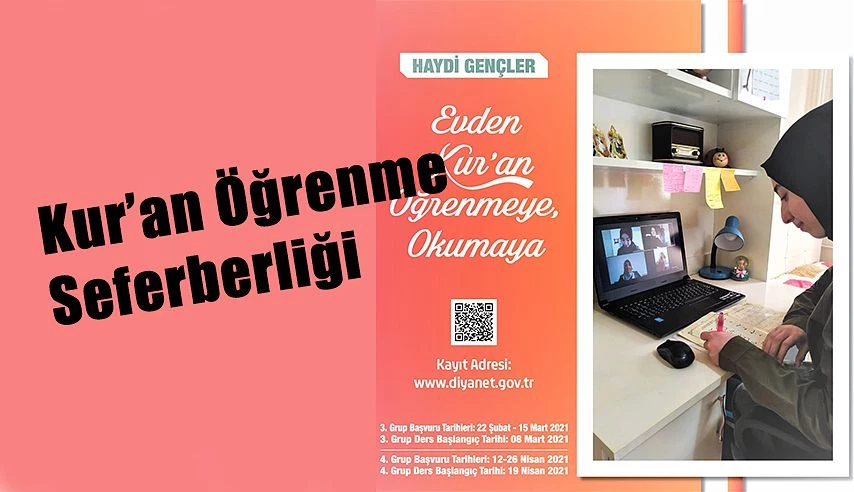 RİZE MÜFTÜLÜĞÜ EVDEN KUR’AN ÖĞRENME KAYITLARININ BAŞLADIĞINI AÇIKLADI