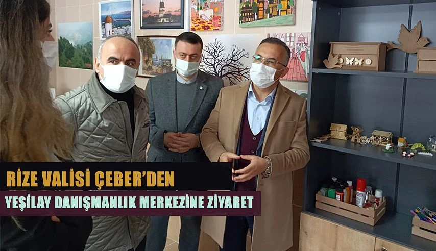 Vali Çeber,Yeşilay Danışmanlık Merkezi’ni ziyaret ederek incelemelerde bulundu.