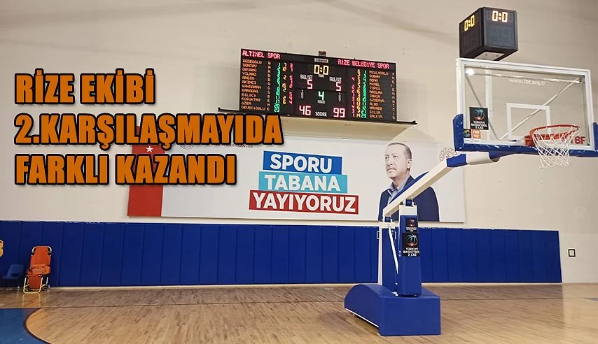 RİZE BELEDİYESPOR KADIN BASKETBOL TAKIMI İKİNCİ MAÇINI DA FARKLI KAZANDI