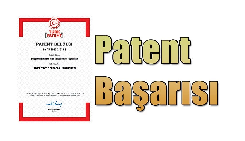 RTEÜ’den Patent Başarısı