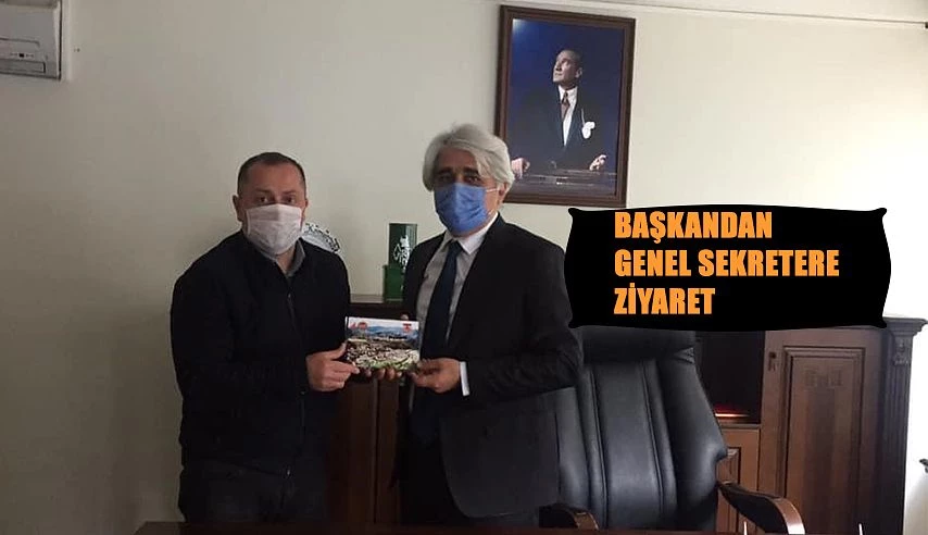 BAŞKAN YILMAZ’DAN İL ÖZEL İDARESİ GENEL SEKRETERİ ABDURRAHMAN ANLAŞ’A ZİYARET