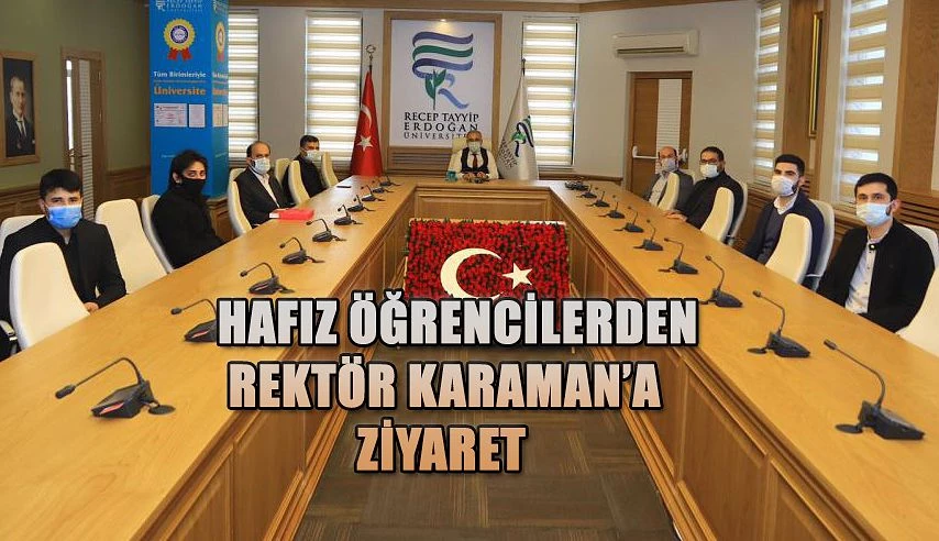 Hafızlık Eğitimini Tamamlayan Öğrenciler Rektör Karaman’ı Ziyaret Etti