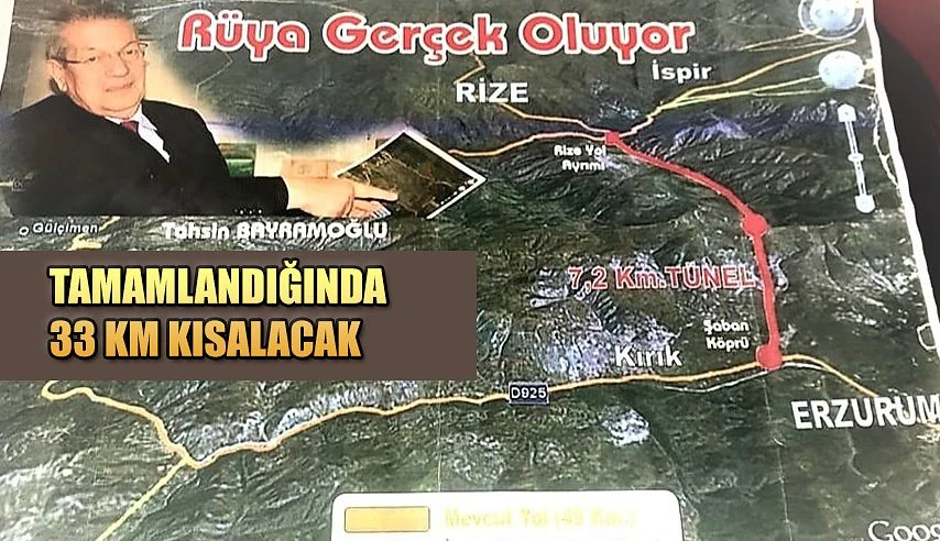 Rize-Erzurum Kırık Ve Dallıkavak Tünelleri Rüyası Gerçek Oluyor