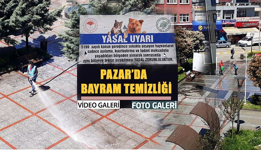 Pazar’da,bayram temizliği başladı.