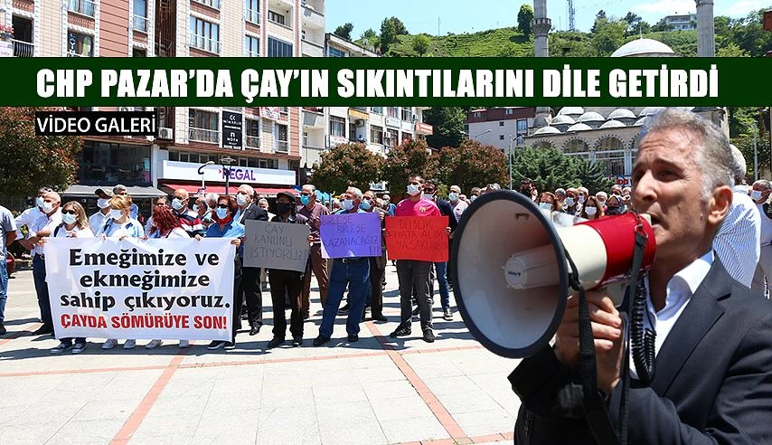 Pazar’da Düşük Çay Fiyatları Protesto edildi.