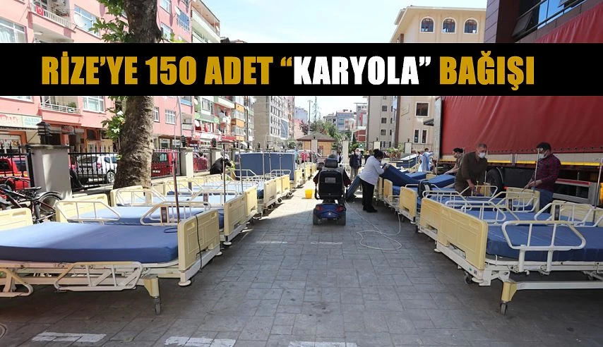 Rize’ye 150 adet karyola bağışladı