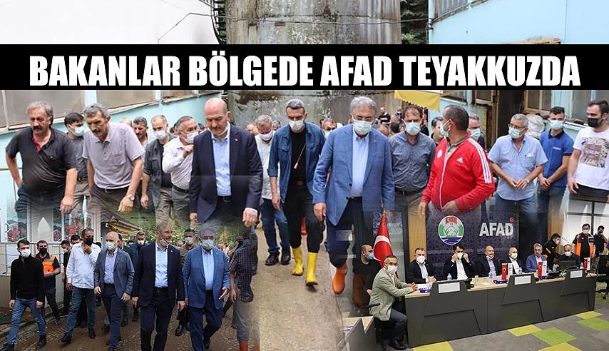 Bakanlar Bölgede İncelemelerde Bulunuyor