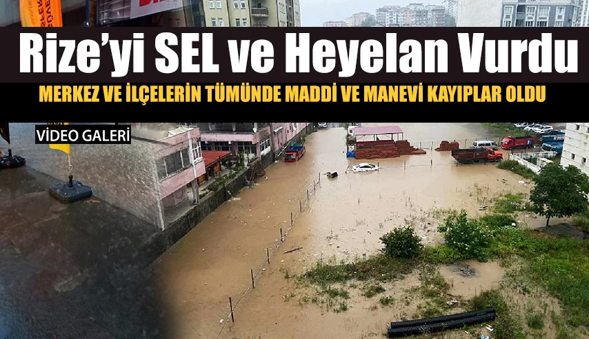 Yağış Rize’de etkili oldu.