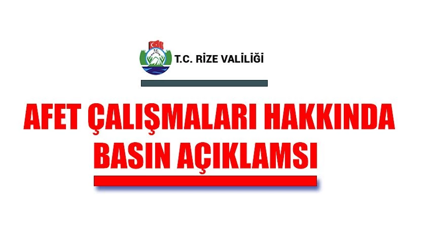 Yaşanan Afetler Sonrası Basın Açıklaması