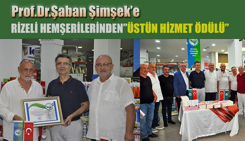 ŞİMŞEK’E “ÜSTÜN HİZMET ÖDÜLÜ”