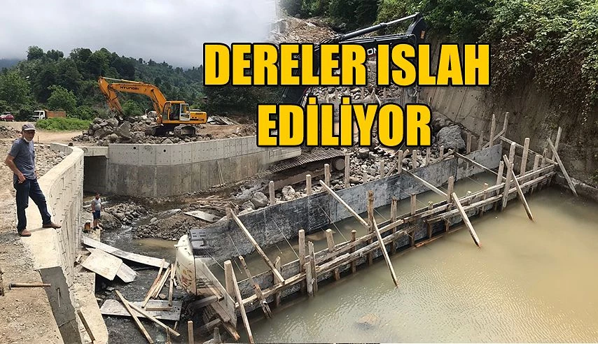 DSİ HOPA DERELERİNİ İSLAH ETMEYE DEVAM EDİYOR