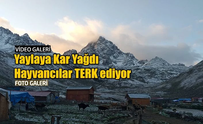 Kar Yağışı ile Yaylayı Terk ettiler.