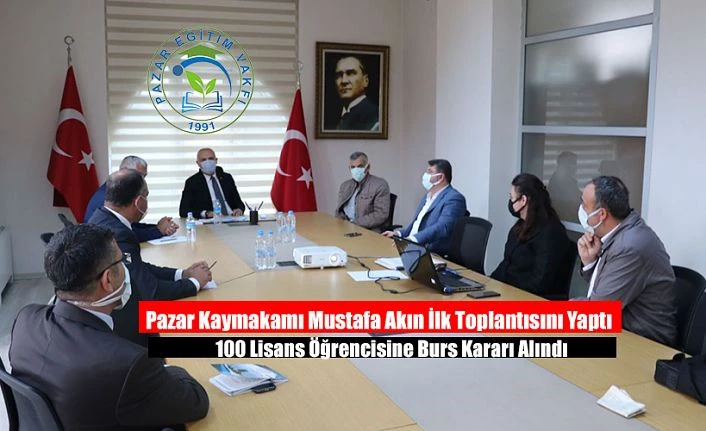 2021-2022 Eğitim Öğretim Yılı Pazar Eğitim Vakfı Toplantısı Yapıldı