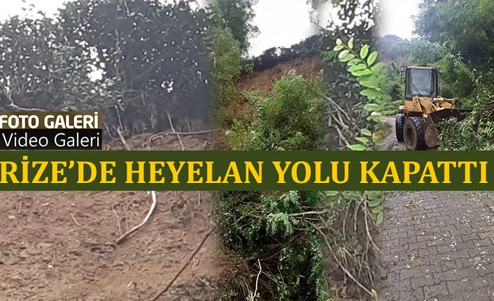 Heyelan yolu kapattı