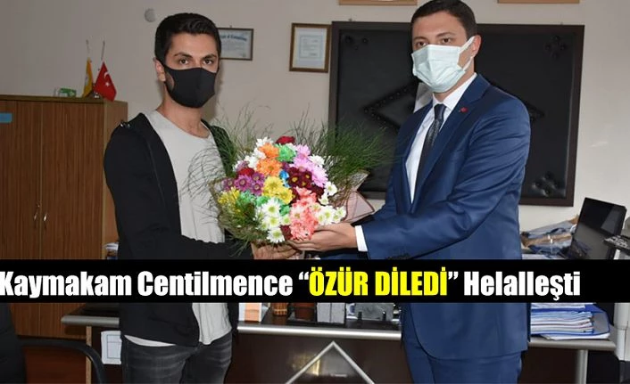 KAYMAKAM ÖĞRETMENDEN ÖZÜR DİLEYEREK HELALLEŞTİ