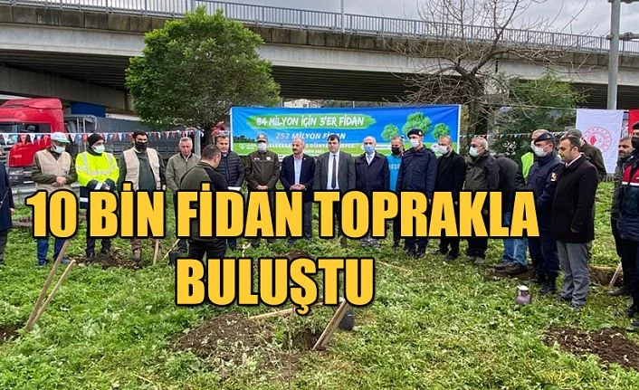 10.000 fidan ve ağaç toprak ile buluştu.