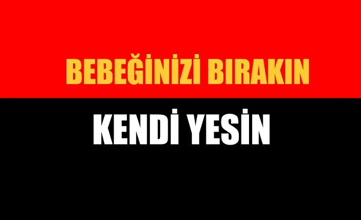 BEBEĞİNİZİ BIRAKIN KENDİ YESİN !