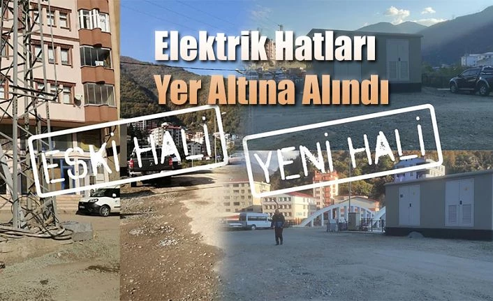 Elektrik iletim hatlarının geçişleri yer altına alındı