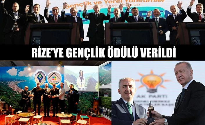 RİZE’YE GENÇLİK ÖDÜLÜ…