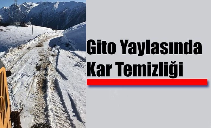 Gito Yaylası Yolu Kardan Temzileniyor