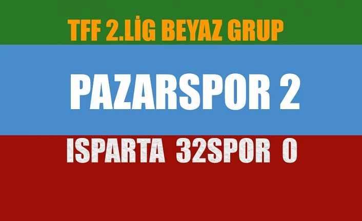 Pazarspor 2   Isparta 32 Spor 0
